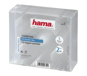 Hama CD Standard Double průhledná / Obal na CD/DVD / 2 disky / 5 ks