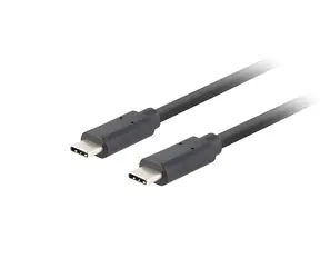 Lanberg USB-C 3.1 Gen 2 0,5 m černá / Kabel USB-C na USB-C / 10 Gbps / PD 100W