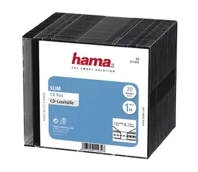 Hama CD Slim Box černá / Obal na 1 CD / 5,2 mm / balení 20 ks