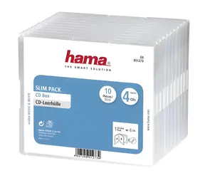 Hama CD Slim Pack 4 průhledná / Obal na 4 CD / 10 ks