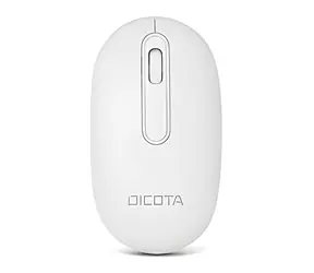 DICOTA Desktop bílá / Bezdrátová myš / Bluetooth + 2,4 GHz RF / dobíjecí baterie / 1600 DPI / USB-C nabíjení