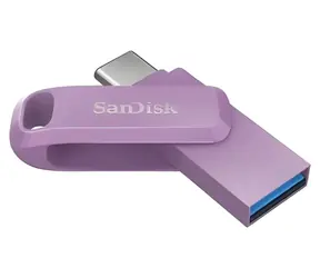 SanDisk Ultra Dual GO 128GB levandulová / Flash Disk / USB-A + USB-C / čtení až 150 MB/s