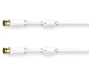 Hama SAT kabel Quick-F bílá / Koaxiální kabel / F-typ - F-typ / 100 dB / 3 m / pozlacený / ferity