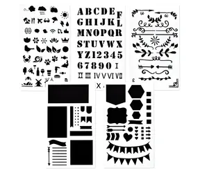 Hama Sada kreslicích šablon bílá / Šablona / 5 ks / pro scrapbooking a journaling