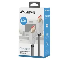 Lanberg DisplayPort 1.4 M-M 1 m černá / Kabel DisplayPort / 8K / 60 Hz