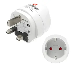 Hama cestovní adaptér typ G bílá / Cestovní adaptér / Britské zásuvky / 100–250 V / max. 7 A