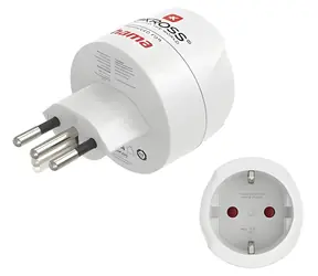 Hama cestovní adaptér J/L/N bílá / Zásuvkový adaptér / Švýcarsko, Itálie, Brazílie / 100–250 V / 10 A