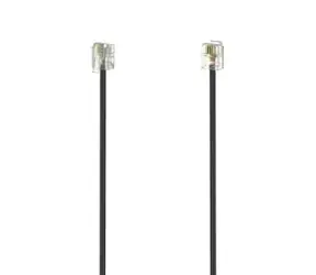 Hama 6P4C-6P4C černá / Telefonní kabel / 3 m
