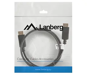 Lanberg DisplayPort kabel V1.2 M/M 1m černá / 4K
