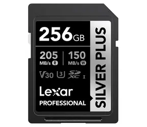 Lexar Professional SILVER PLUS SDXC 256GB / Paměťová karta / čtení: 205 MB/s / zápis: 150 MB/s / UHS-I / V30