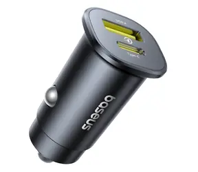 Baseus GoTrip Cosmic Black / Nabíječka do auta / USB-C + USB-A / 30W / PD / QC 4.0