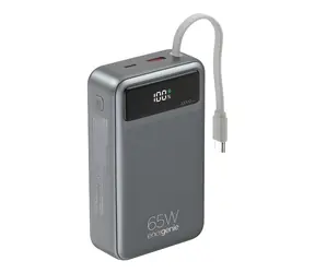 Gembird PB20-PD65-LCD-01 černá / Power banka / 20000 mAh / 65W PD / LCD / 1x USB-C / 1x USB-A