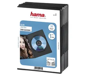 Hama Slim DVD Box černá / Obal na DVD / 1 disk / 10 ks v balení