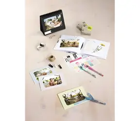 Hama 28x24 cm bílá / Album kreativní spirálové / 50 stran / DIY set samolepek