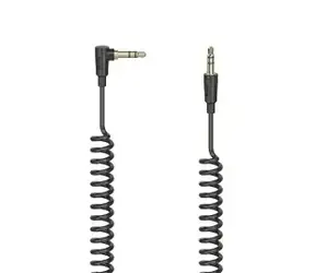 Hama Flexi-Slim černá / Audio kabel / Jack 3,5 mm - Jack 3,5 mm 90° / spirálový / 0,75 m