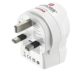 Hama cestovní adaptér do Británie (typ G) bílá / Cestovní adaptér / USB-C PD 20 W / USB-A 18 W / 3pól.