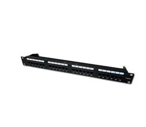 DATACOM Patch panel 24x Dual 1U černý / RJ-45 / CAT5E / UTP / 19"