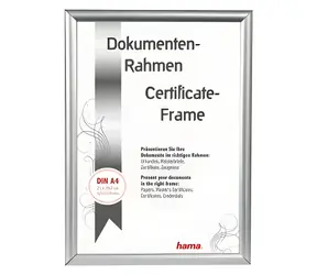 Hama Madrid stříbrná / Rámeček / DIN A4 / 21 × 29,7 cm / plast