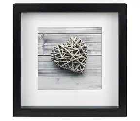 Hama Scala černá 23x23 cm / Portrétový rámeček / MDF / 3D / s paspartou