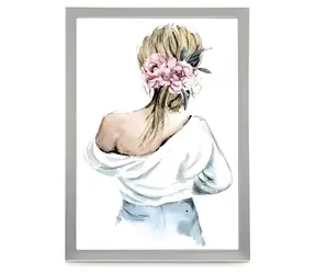 Hama Lilly stříbrná / Portrétový rámeček / 15x20 cm / hliník a sklo