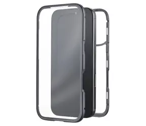 Black Rock 360° Glass průhledná černá / Kryt / Apple iPhone 17 Pro / skleněný / přední + zadní