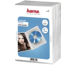Hama DVD obal Standard průhledná / Obal na DVD / 1 disk / 5 ks
