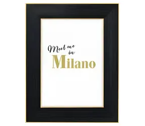 Hama Milano černá / Portrétový rámeček / 13×18 cm / plast