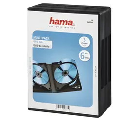 Hama DVD obal na 6 disků černá / Krabička na média / 3 ks v balení