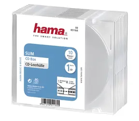 Hama CD Slim Box průhledná / Obal na CD/DVD / na 1 disk / balení 10 ks