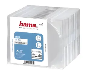 Hama CD Slim Box průhledný / Obal na 1 CD/DVD / 25 ks