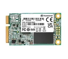 Transcend MSA220S 64GB / SSD disk / mSATA / SATA III 6Gb/s / 3D NAND / R: 550 MB/s / W: 350 MB/s