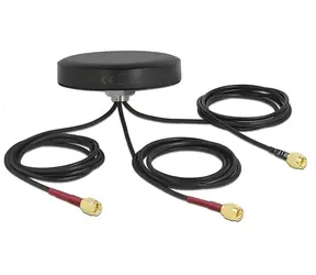 Delock LTE MIMO WLAN 802.11 3x SMA černá / Anténa / 3 dBi / RG-174 1m / IP67