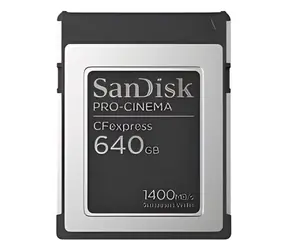 SanDisk PRO-CINEMA CFexpress 640 GB / Paměťová karta / Type B / čtení: až 1700 MB/s / zápis: až 1500 MB/s