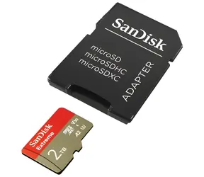 SanDisk Extreme microSDXC 2TB + adaptér / Paměťová karta / UHS-I U3 / V30 / A2 / čtení: 240 MB/s / zápis: 140 MB/s