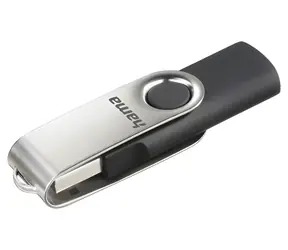 Hama Rotate FlashPen černá/stříbrná / Flash disk / USB 2.0 / 8 GB / 6 MB/s