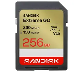 SanDisk Extreme Go SDXC 256GB / Karta SDXC / čtení 230 MB/s / zápis 150 MB/s