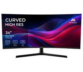 34" Misura P23EG34RWA01 černá / Monitor / zakřivený VA / 3440×1440 / 1ms / 4000:1 / 400 cd/m2 / HDMI+DP / Repro