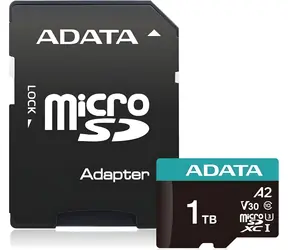 ADATA Micro SDXC karta Premier Pro 1 TB / UHS-I / U3 / V30 / A2 / R: 100 MB/s / W: 85 MB/s