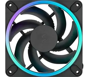 Fractal Design 120mm Momentum 12 RGB černá / Univerzální ventilátor / 350–2200 RPM / 28 dB / 4-pin PWM / ARGB Gen 2