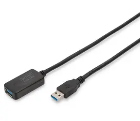 Digitus USB 3.0 5 m černá / Prodlužovací kabel / Aktivní / USB-A