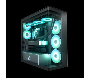 ARCTIC Xtender Clear Black / PC skříň / E-ATX / Bez zdroje / průhledný panel