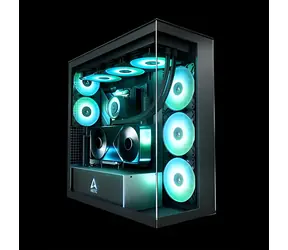 ARCTIC Xtender VG Premium černá / PC skříň / Bez zdroje / tvrzené sklo / vertikální GPU