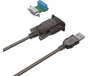 Unitek / Kabel USB-A - RS-422 / 1,5 m / černá