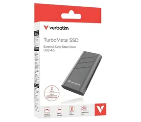 Verbatim TurboMetal 2TB stříbrná / Externí SSD disk / USB4 Type-C / R: 3700 MB/s / W: 3600 MB/s