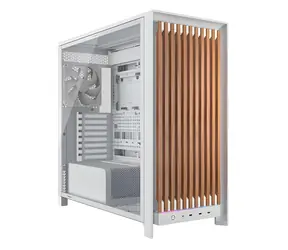 Corsair FRAME 5000D Wood RS bílá / Skříň / E-ATX / 3x USB-C / 2x 200mm + 1x 140mm / bez zdroje / průhledná bočnice