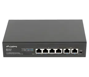 Lanberg RSFE-4P-2FE-60 / Switch / 6-port / 100 Mbps / 4x PoE+ / 60 W / 10"/19"