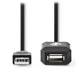 Nedis černá / Aktivní prodlužovací kabel USB 2.0 / USB-A - USB-A / 10 m