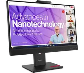 23.8" Lenovo ThinkVision T24D-4v černá / Monitor / IPS / FHD / 120Hz / 4ms / USB-C 100W PD / DP+HDMI / Pivot / Webcam