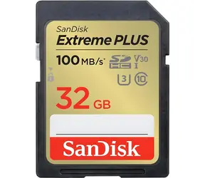 SanDisk Extreme PLUS SDHC 32GB / Paměťová karta / UHS-I U3 / Class 10 / čtení 100 MB/s / zápis 60 MB/s