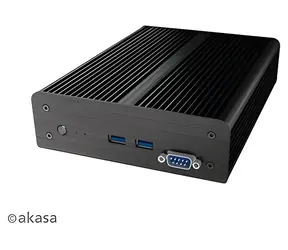 Akasa A-NUC41-M1B Newton D3 / Skříň mini-ITX / pasivní chlazení / Intel NUC 7. gen / 2.5" HDD/SSD / sériový port